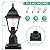 FOLKSMATE Dusk to Dawn Outdoor Post Lights, 2-Pack Waterproof Outside Post Lamps with Pier Mount, Exterior Pole Lantern with Clear Glass, Matte Black Post Light Fixture for Patio, Garden, Walkway