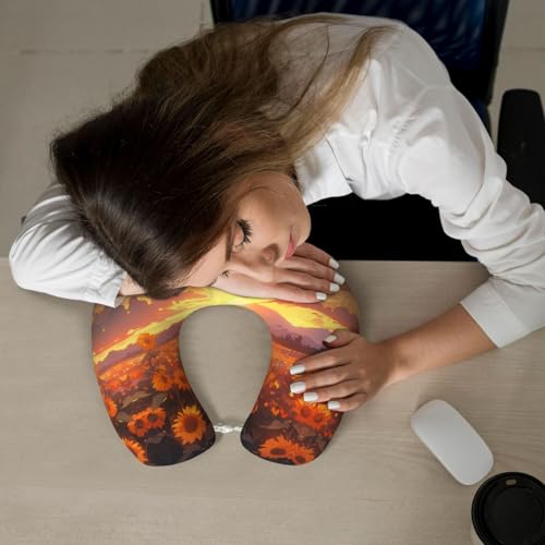 Almohada de viaje de espuma viscoelástica U 30x25 cm miniatura 6