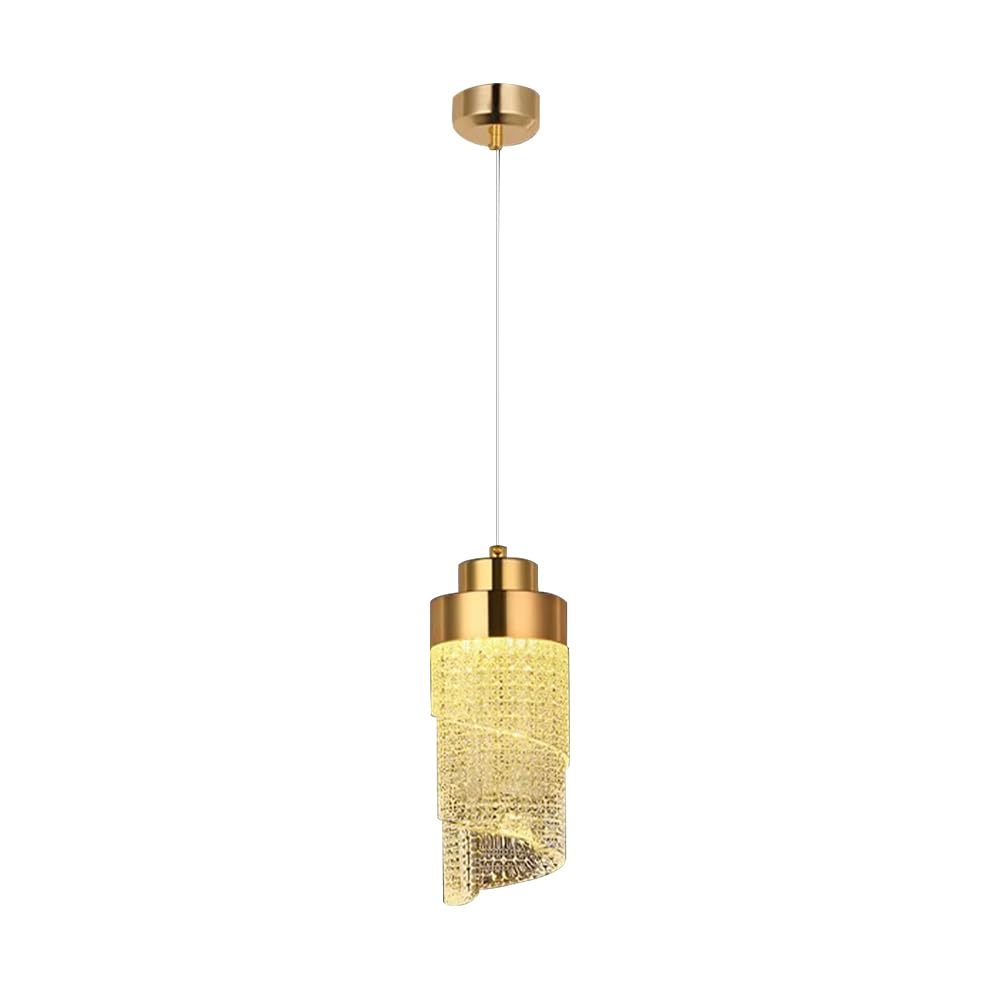 Luces colgantes de techo simples de metal dorado para salón y dormitorio