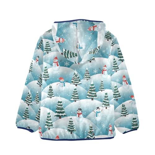CHIFIGNO Cute Snowmen Winter Toddler Zip up Hoodie Boy Sweatshirt Jacket for Fall Winter Fleece Zip up Jacket 3T2