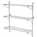 Nexel Poly-Green Wall Mount Wire Shelving, 24"W x 14"D x 54"H 3-Shelf Starter