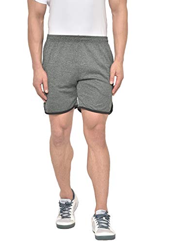 Image of CHKOKKO Men Shorts for Gym Sports or Running | Dry-Fit Fabric Single Layered Active Summer Workout Wear Knee Length Regular Fit | Elastic Waist with Front and Back Pockets
