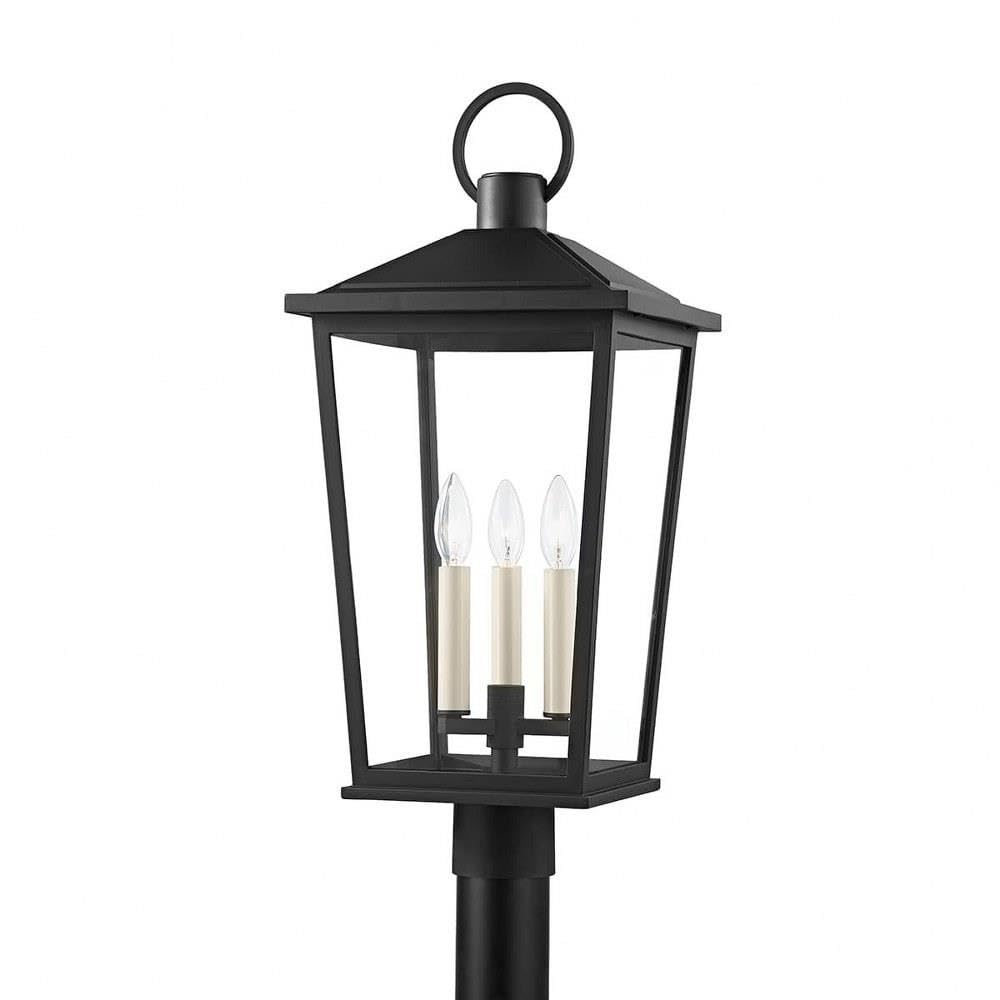 Soren - 3 Light Outdoor Post Mount in Transitional Style-25 Inches Tall and 11 Inches Wide-Black Finish