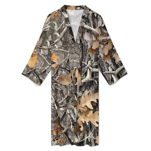 Hunt Hunting Camouflage Pattern Casual Robes Bathrobe V-neck Loungewear Sleepwear Spa Pool2