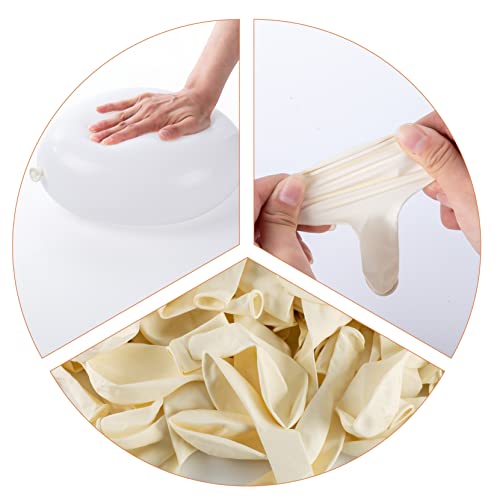 100Pcs White Balloons, 12 Inch Latex Balloons, Helium White Party Balloons For Birthday Baby Shower Wedding Graduation Holiday Anniversary Ballons Party Decor(With 2 White Ribbons) #TOP2