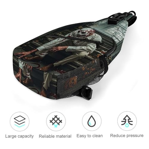 Bolso cruzado con diseño de Halloween para hombre y mujer miniatura 4