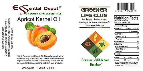 Apricot Kernel Oil - 1 Gallon 128 oz - Food Grade - Safety Sealed HDPE Container with Resealable Cap - 100% Pure and Natural for Hair Skin Massage and Cooking product thumbnail 6