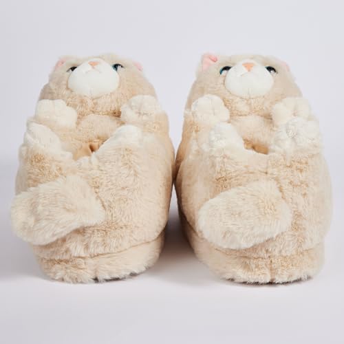 Image of Kids Animal Slippers, Soft Fuzzy Cozy House Shoes
