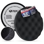 TCP Global 6.5" Black Waffle Foam Buffing Pad, Final Cut