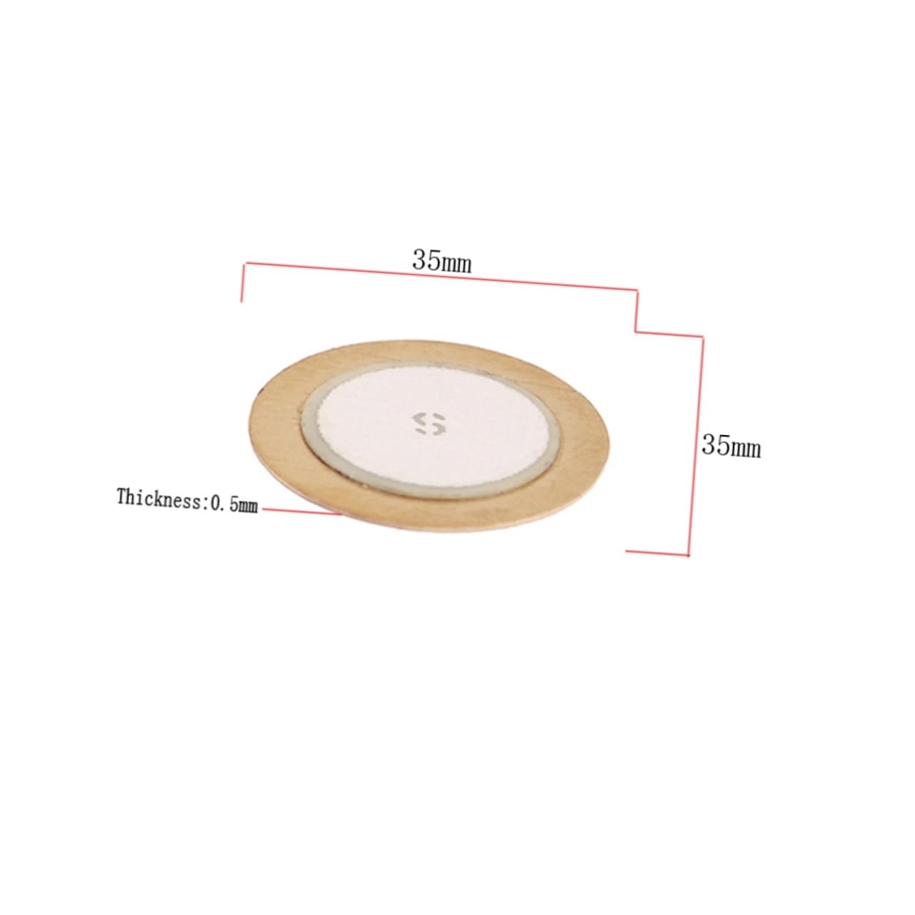 ERINGOGO 10 Pcs Buzzer Film Buzzers Piezoelectric Buzzer Gasket Buzzer Gasket Piezoelectric Disc Element Piezoelectric Buzzer Film Golden