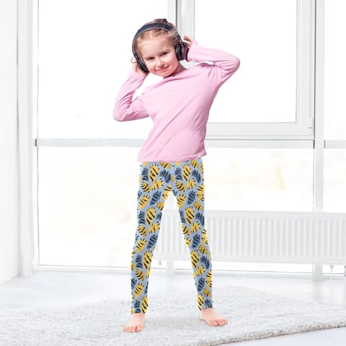 Tiger Paws Girls Leggings Kids Yoga Pants Athletic Tights Pants 4-10 Years4