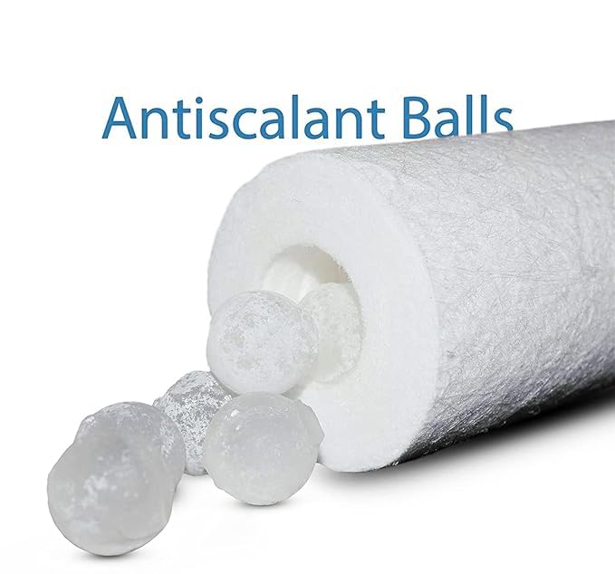 Image of FILOX RO Antiscalant Balls | 100 Pcs White | Converts Hard Water to Soft | Protects RO Membrane & Prevents Scaling | Universal Fit for Domestic RO Purifiers
