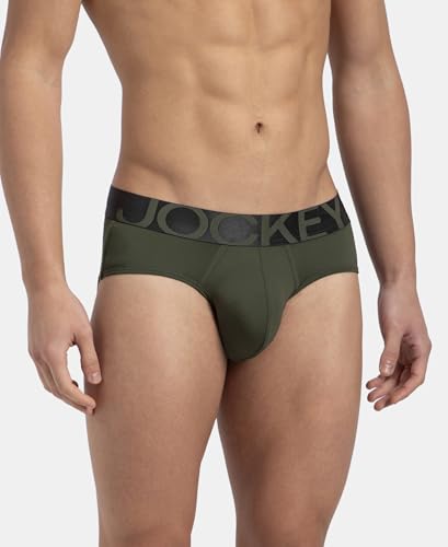 Image of Jockey IC27 Men's Tactel Microfiber Elastane Stretch Solid Brief with Moisture Move Treatment