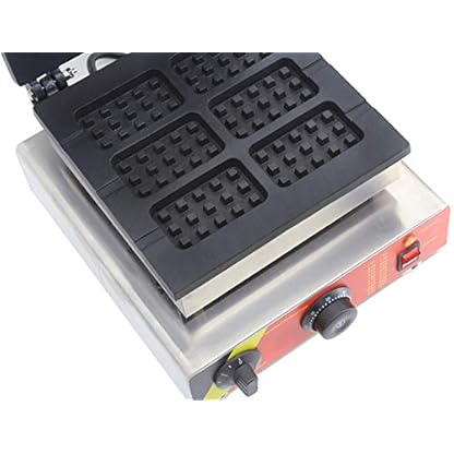 cgoldenwall np-506 6pcs Commercial Waffelautomat Elektrische Waffel Maschine no-stick Belgische Waffel Baker (Rechteck) 110 V/220 V CE Zertifizierung – Bild 8