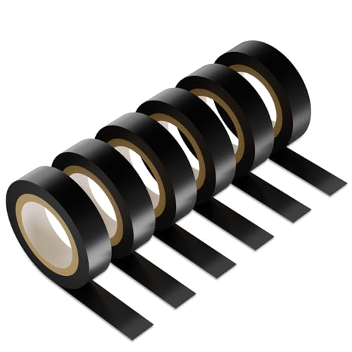 ytorgr Juego de 6 cintas aislantes 16 mm x 15 m cinta aislante universal para proyectos de cableado y reparaciones