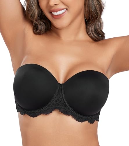 DotVol Women's Multiway Strapless Bra Full Figure Underwire Contour Beauty ...