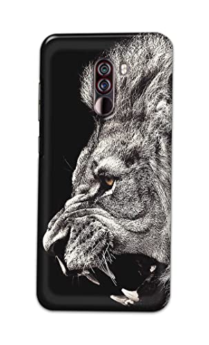 Image of Roaring Lion Hard Back Case Cover for Poco F1, Pocophone F1 Back Cover -(J5) VNS2225