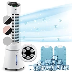 Klarstein 4-in-1: Luftkühler, Ventilator, Luftbefeuchter & Ionisation I 6 L Wassertank, Oszillation, 30 W, 210 m³/h…