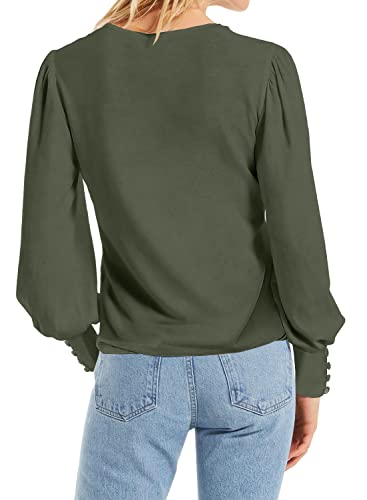 Image of DOROSE Womens Tops Puff Sleeve Blouses Dressy Casual Work T Shirts