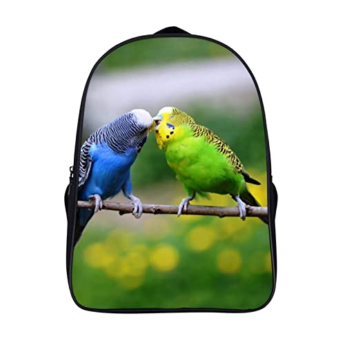 Sac à dos cool imprimé mode perruche avec grand compartiment