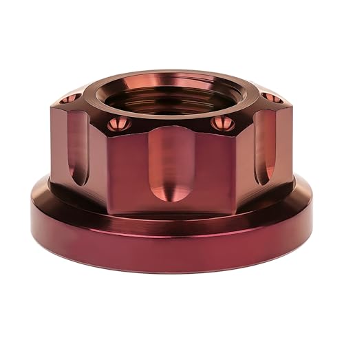 Image of Titanium M6 M8 M10 M12 M14 M16 Flange Bolt Nut Bicycle Motorcycle Rear Axle Car Modification Accessories Pack of 6 (M16 Pitch 1.5mm, Burgundy)