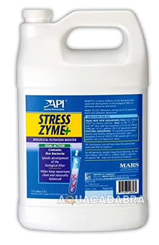 Image of API Stress Zyme Freshwater and Saltwater Aquarium Cleaning Solution 1-Gallon Bottle
