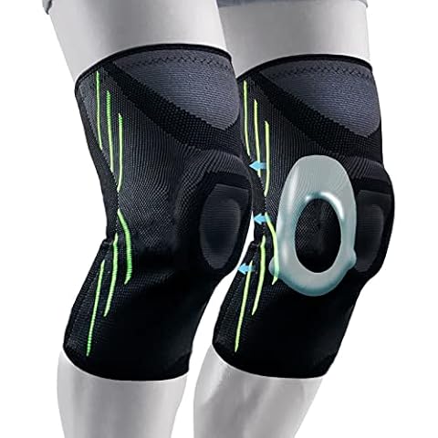 Amtrak Knee Support Set of 2 - Knee Brace for Men Women with Pad, Knee Brace for Meniscus Tear, Arthritis, Joint Pain Relief, L Cover