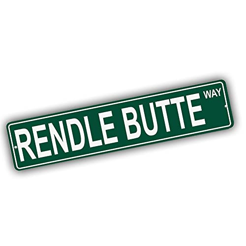 Brotherhood Aluminum Street Sign for Rendle Butte - Wyoming Man Cave Decor