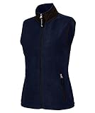Charles River Apparel womens Ridgeline Vest Fleece Jacket, Navy/Black, Small US