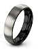 Tungsten Wedding Band Ring 6mm for Men Women Comfort Fit Black Enamel Domed Brushed Lifetime Guarantee Size 8