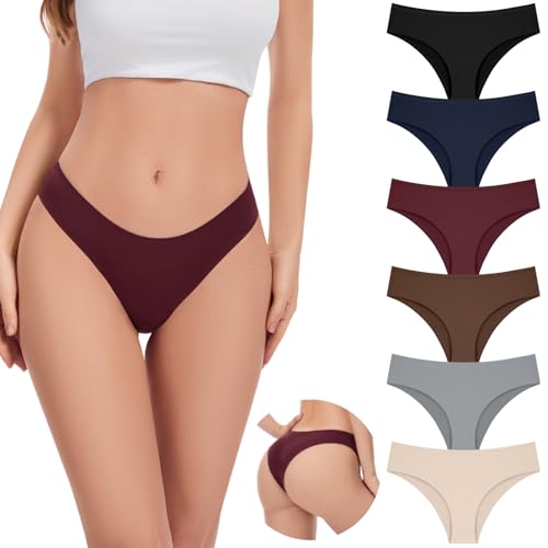 Listado de Costura de ropa interior . 45 GALASALA Calzones de Mujer 6 Piezas,Comodo y Elastico Ropa Interior Mujer,Calzones sin Costuras para Mujer,Invisibles Bikini Mujer,Pantaletas para Mujers para Fiestas,Regalos,M