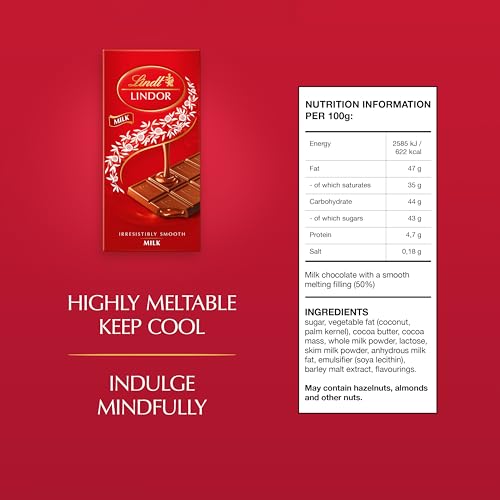 Image of Lindt Lindor Irresistibly Smooth Milk Chocolate, 100 Grams