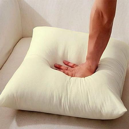 Image of Premium Polyester Fiber Cushion Fillers - Pack of 2 Pcs | 24 x 24 Inches | Ivory| Cushions, Sofa Pillow, Cushion for Sofa, Cushion for Bed, Decorative Pillow, Pillow for Support