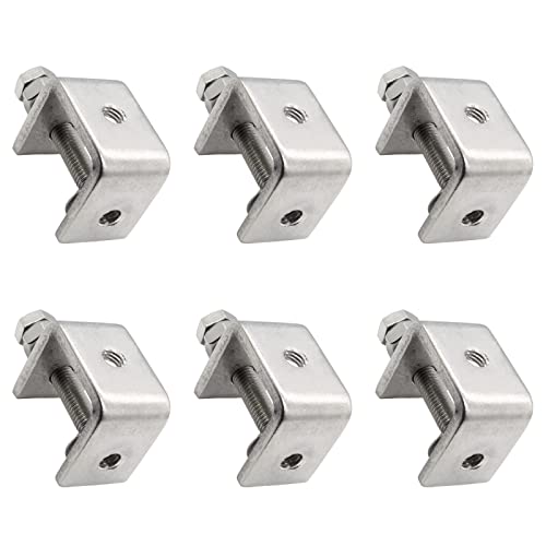 Coufce Stainless Steel C Clamp, Tiger Clamp, Heavy Duty C-Clamp With Adjustable Jaw Openings(0-25Mm / 0-1Inch) For Woodworking, Welding Building Household(6Pcs) #TOP3
