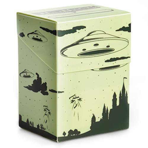 The Big Box Card Deck Box with Divider, Ye Olde Invasion - Oversized Deck Box for 60-card deck plus more - Card Deck Boxes for Magic the Gathering, Pokemon, Yugioh! & Sleeved or Unsleeved Cards