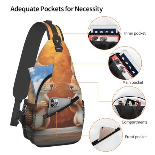 Bolso cruzado tipo sling negro para adultos miniatura 4