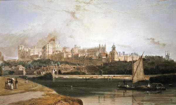 Peinture sur Toile William Daniell - Toile Nordique Château de Windsor Premium 60x90cm