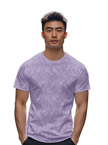 Image of Urbano Fashion Men's Printed Half Sleeve Slim Fit Cotton T-Shirt