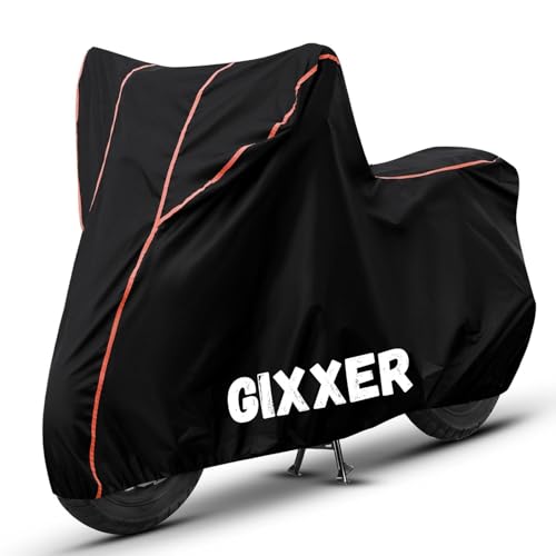 Image of Bike Cover for Gixxer 100% Waterproof, Dustproof & Scratch Resistant| Fully Bottom Elastic UV Resistant Heavy Duty Body Cover | All Weather Outdoor Use