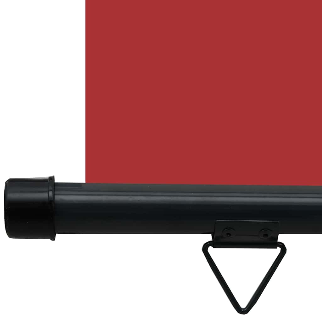 Pionowa wysuwana markiza balkonowa 165 x 250 cm czerwona - Markiza boczna z poliestru odpornego na promieniowanie UV, kaseta stalowa, regulowana i samoblokująca, do montażu na ścianie lub suficie,