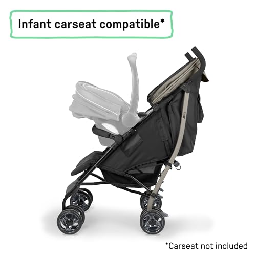 Image of Ingenuity 3Dlite Jewel Convenience Stroller - Lightweight Folding Stroller with Car Seat Compatibility, Extra-Large Canopy & Storage