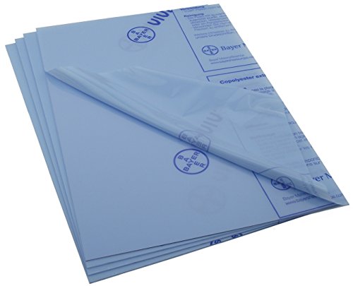 4 Sheets of 0.5mm (0.020") Clear Plastic PETG Glazing Sheet for Model Making. Size A4+ 220mm x 325mm (8 1/2" x 12 3/4") 20Thou