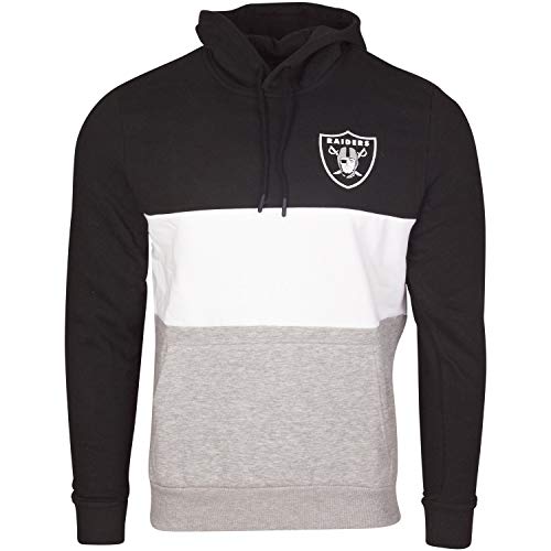 New Era Oakland Raiders Black NFL Color Block Hoody Sweater Hoodie Herren...
