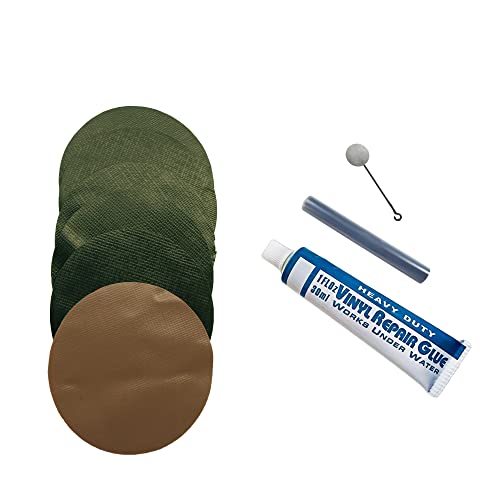 Pool Above Repair Kit for Seahawk 2 Boat | Vinyl glue | Green and Tan Patches