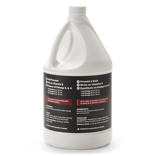 Canpressco Camelina Oil 4 L Jug | Omega 3 Oil Supplement for Equine, Canine and Feline Joint, Coat and Skin Health - Image 3