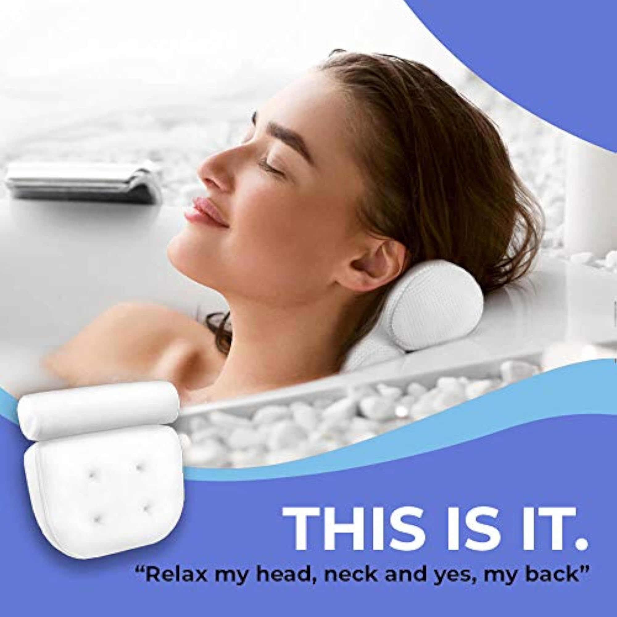 Luxurious Bath Pillow with Konjac Bath Sponge