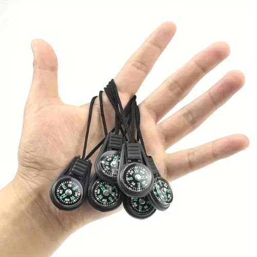 5 Pcs Mini Survival Compass with Lanyard, Waterproof Pocket Compass for Hiking, Camping, Backpacking, Outdoor Emergency Navigation Tool miniatura 6