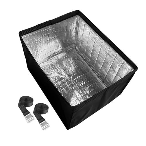 Cubierta de aire acondicionado de 43 x 33 x 30 cm, Oxford impermeable con aislamiento grueso y lámina de aluminio, protector de invierno resistente para unidad de aire acondicionado de ventana, a