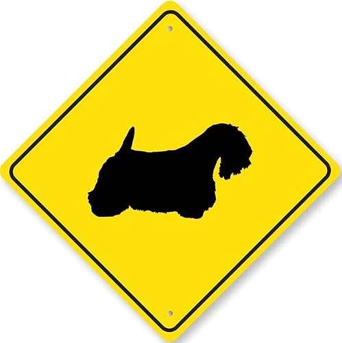 Sealyham Terrier Dog Metal Sign Kennel Breed Canine K9 Paw Animal Pet Owner Tin