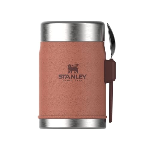 STANLEY Classic Legendary Fiambrera Termica 0.4L con Spork - Mantiene Frío o Calor 7 Horas - Termo Comida Caliente Adulto - Acero Inoxidable - Sin BPA - Apto Para Lavavajillas - Hammertone Clay